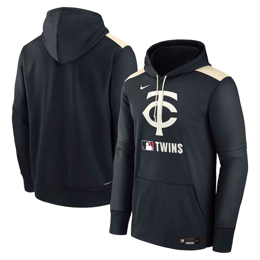 Men 2025 MLB Minnesota Twins Black Nike hoodie style 2->milwaukee brewers->MLB Jersey